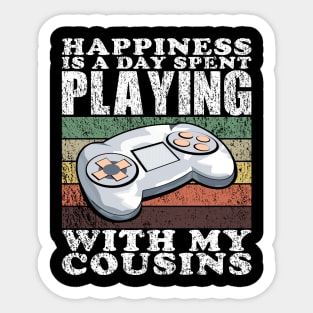 Playing Video Games With My Cousins Funny Gaming Quotes Sticker